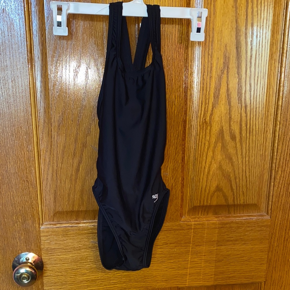 Speedo Pro LT Black Swimsuit with Logo